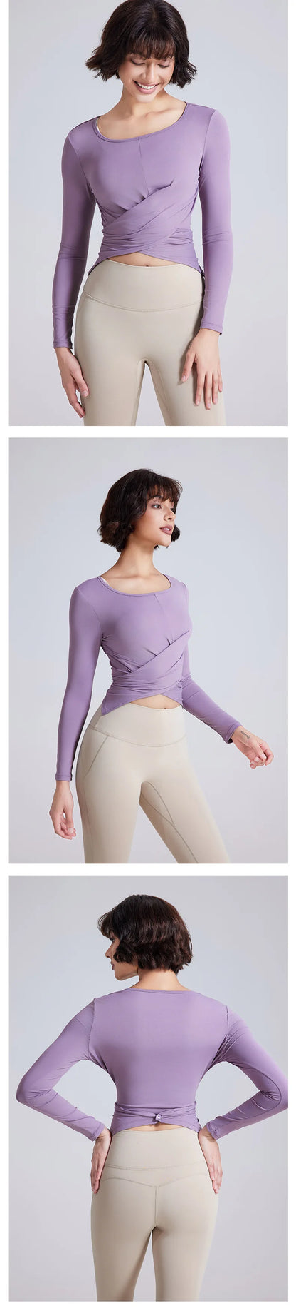 Stay Stylish and Comfortable: Cross Button Pilates-Ready Top
