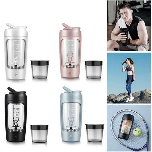 Electric Protein Shaker Cup with Powder Storage - 500ml